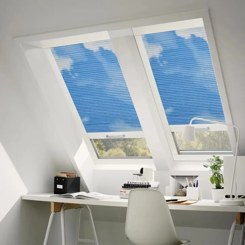 

ZSTARR Electric Smart Electric Blackout Honeycomb Screen with Remote Control Skylight Shutters for Ceiling Solar