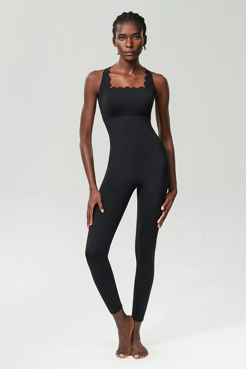 Einteiliger Fitness-Laufanzug für Damen, Dehnbarer Weicher Slim-Fit Yoga-Jumpsuit, Atmungsaktive Super-Stretch Trainingskleidung, Damen-Sportbekleidung – Detail 19