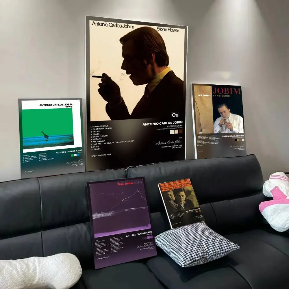 Singer A-Antonio Carlos Jobim Poster Home Wall Decor Artwork Prints for Living Room Bedroom Apartment Decoration