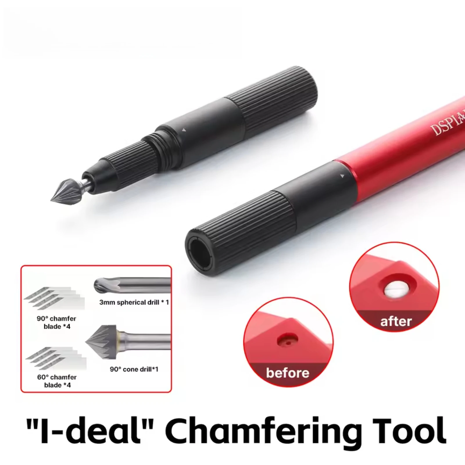 

DSPIAE AT-CT Универсальный инструмент для снятия фаски Φ3,0 мм, хвостовик сверла с набором лезвий для модели Gundam, инструменты для самостоятельного изготовления