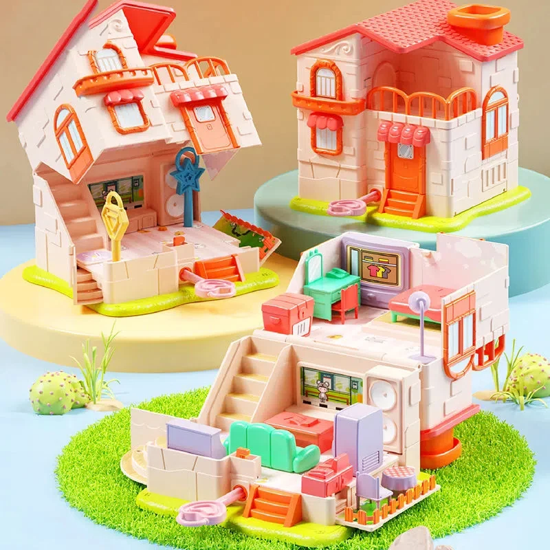 Surprise City Treasure Box Girl Toy Children Play House Mini House With Changed the magic Blind Box Gift