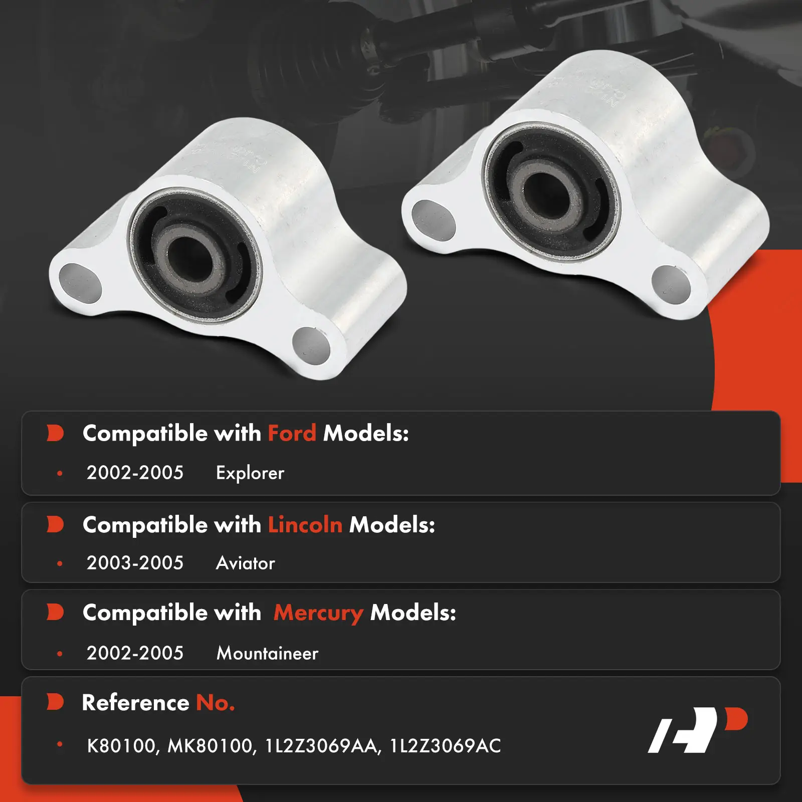 A-Premium 2x Rear Upper Rearward Control Arm Bushing for Ford Explorer 2002-2005 Lincoln Aviator 2003-2005 Mercury Mountaineer