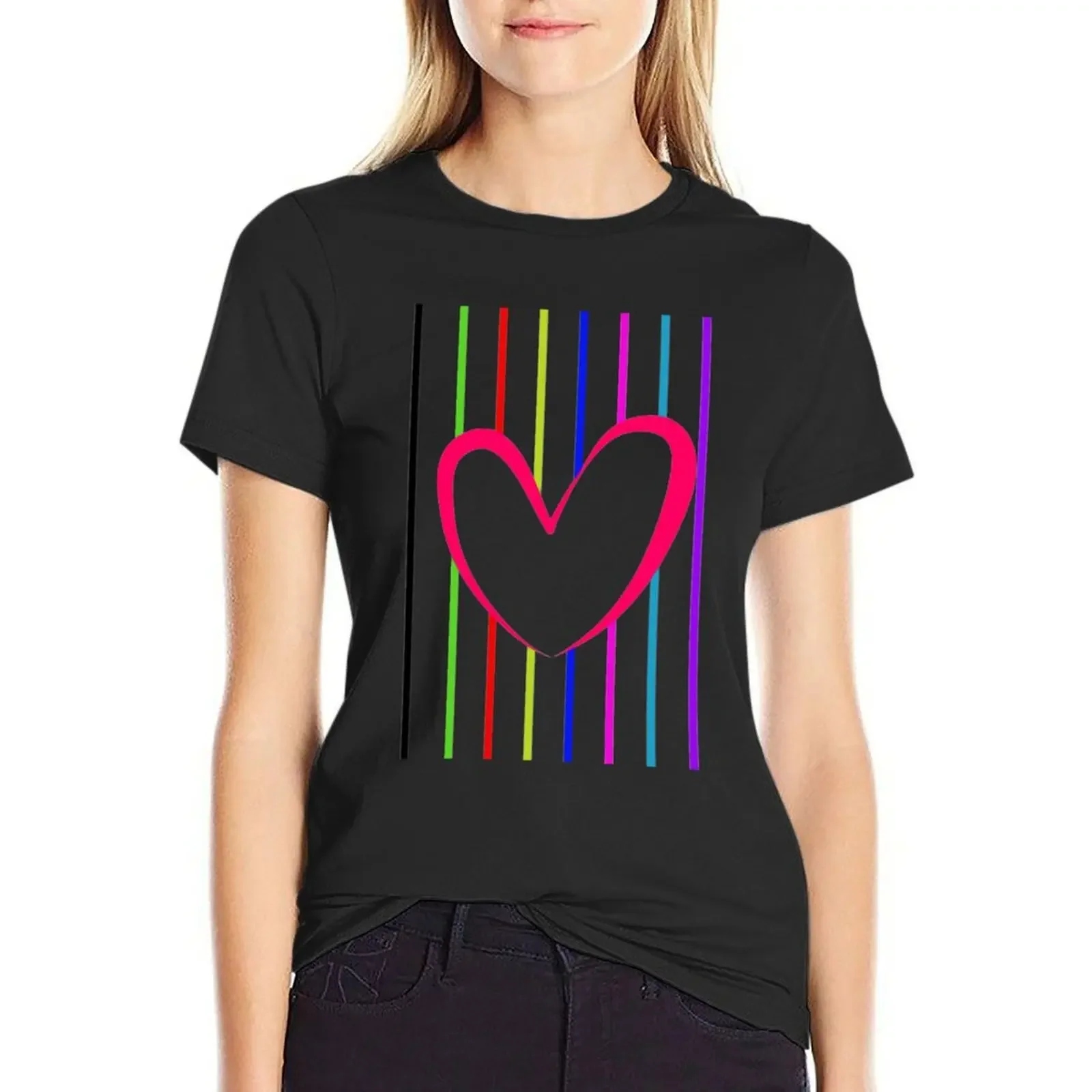 

Lines love tshirt T-Shirt customs sweat cute clothes cotton t shirts Women