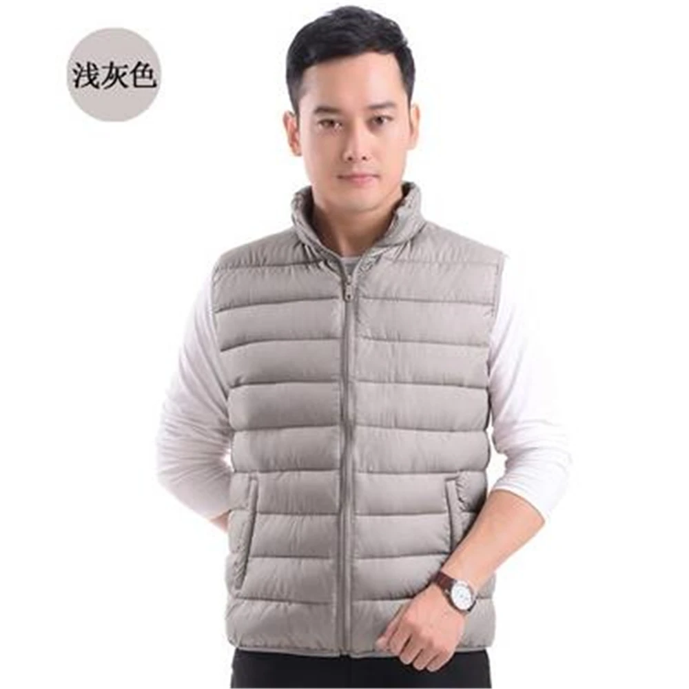 Mens Down Parkas New Autumn Warm Sleeveless Jackets Male Winter Casual Waistcoat Vests Hot Sale Veste Homme Brand Clothing