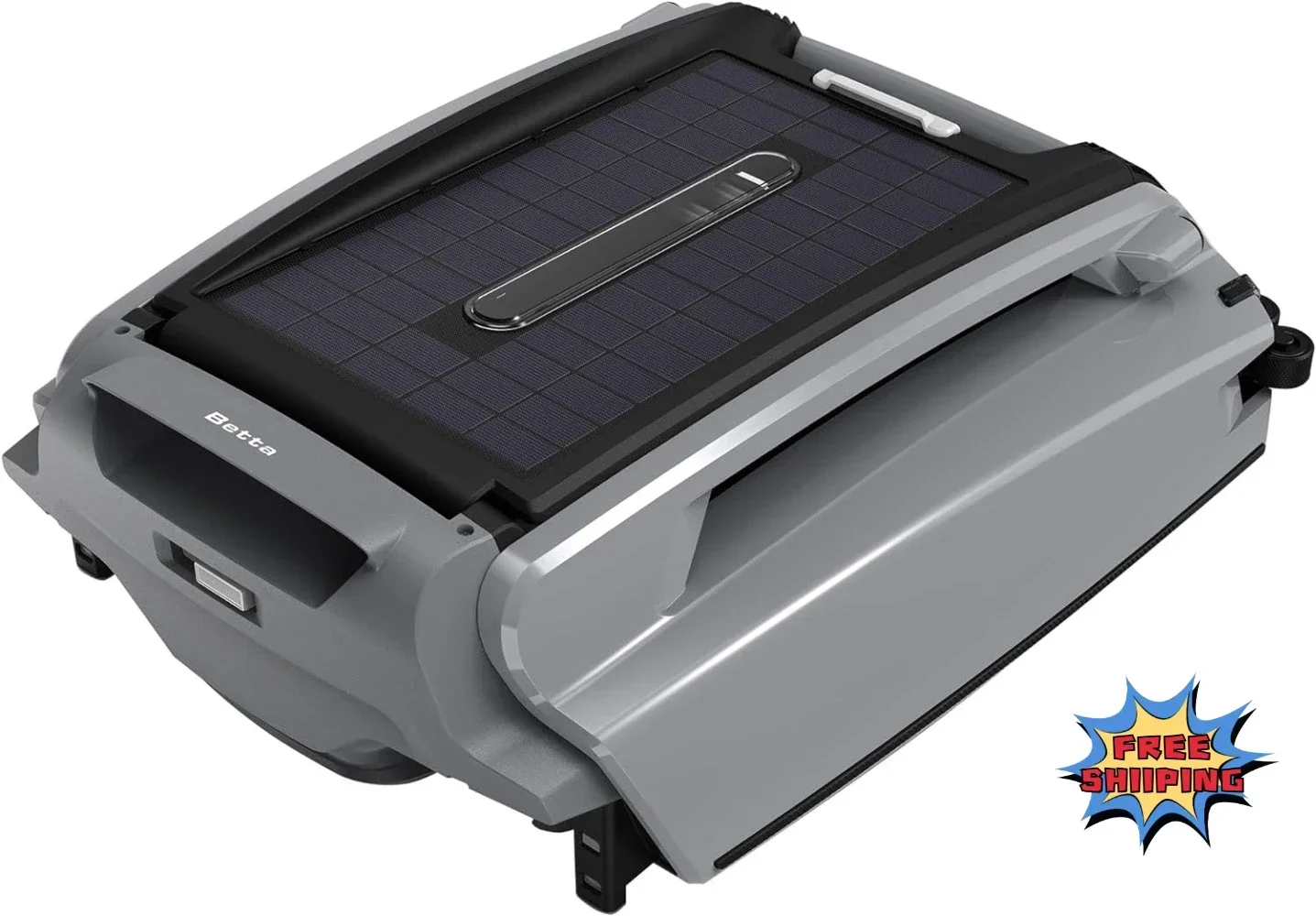 Solar Powered Robotic Pool Skimmer with Dual Charging Options 30-Hour Continuous Cleaning Battery Power Shallow Water Safeguard