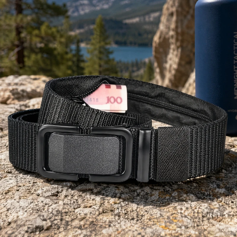 New Travel Cash Anti Theft Belt Waist Bag Women Portable Hidden Money Strap Belt Wallet Waist Pack Men Hiding Belt For Men Women