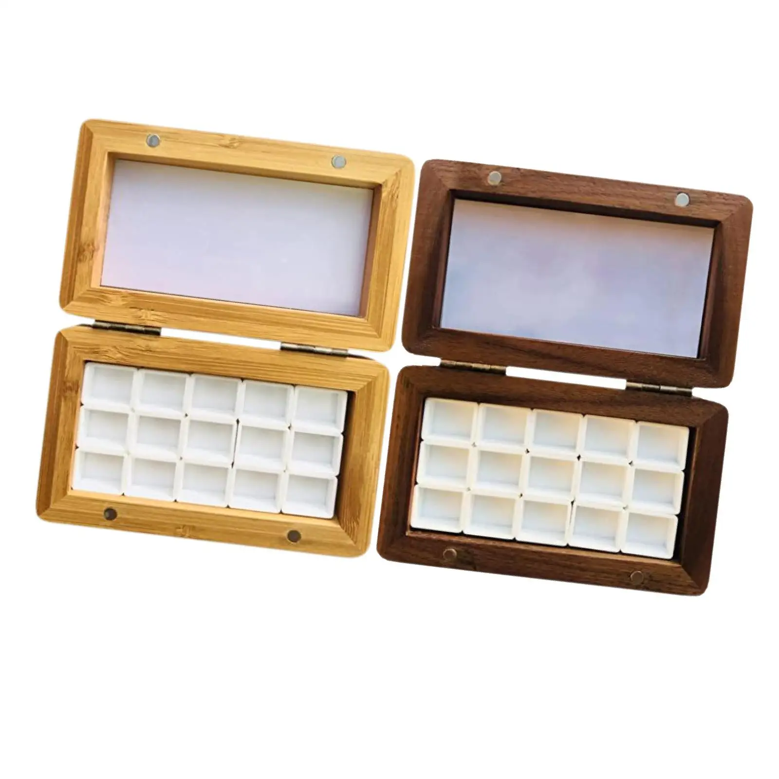 Watercolor Paint Box 15 Grids Mixing Tray Accessories Handcraft Empty Palette Box Assembled Pan for DIY Crafting Travel Painting