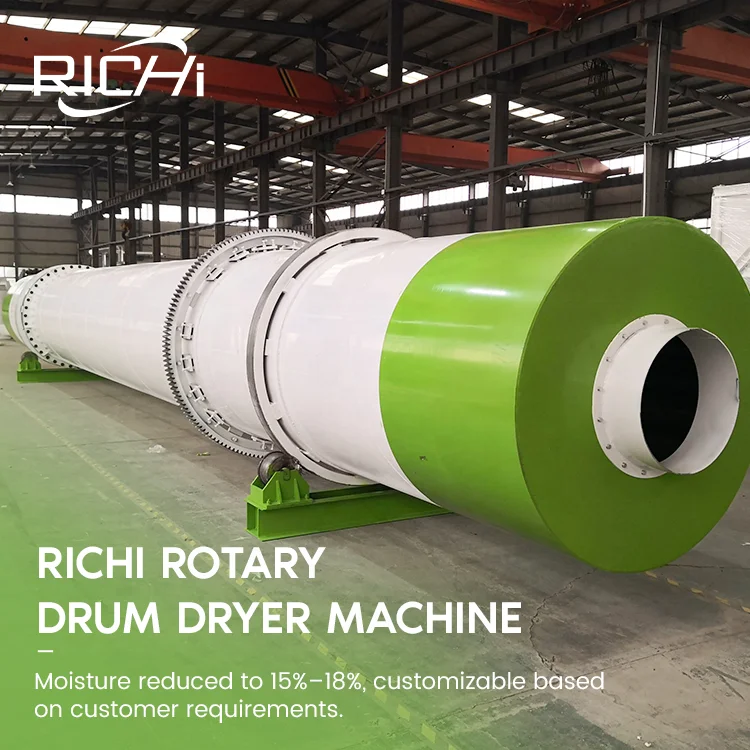 ATV&UTVRICHI Automatic Rotary Drum Dryer Machine - Free Customized 7t h Wood Sawdust Rotating Drum Dryer Suppliers