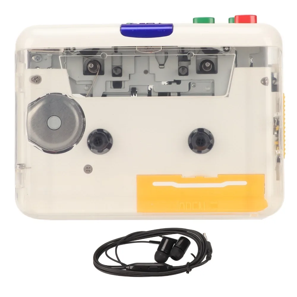 HiFi Stereo Sound Cassette to MP3 Converter Colorful Buttons Format Conversion USB Portable Tape Player Plug and Play