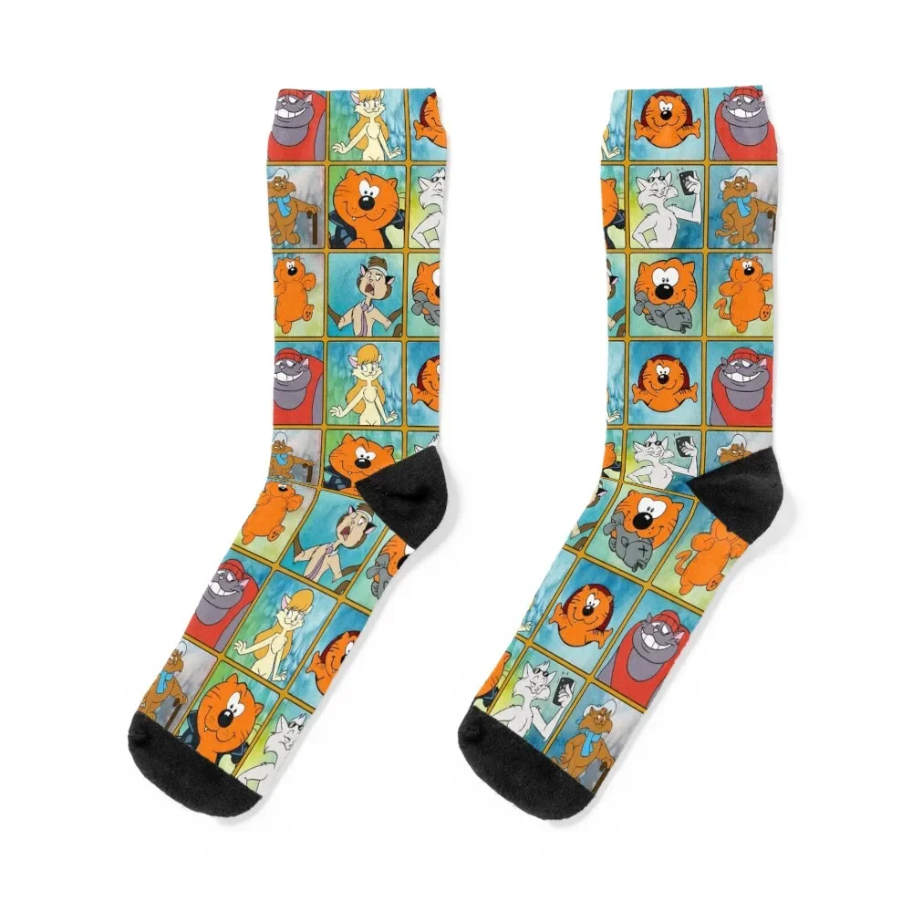 Heathcliff multiple squares Socks designer brand cool Socks Female Men's