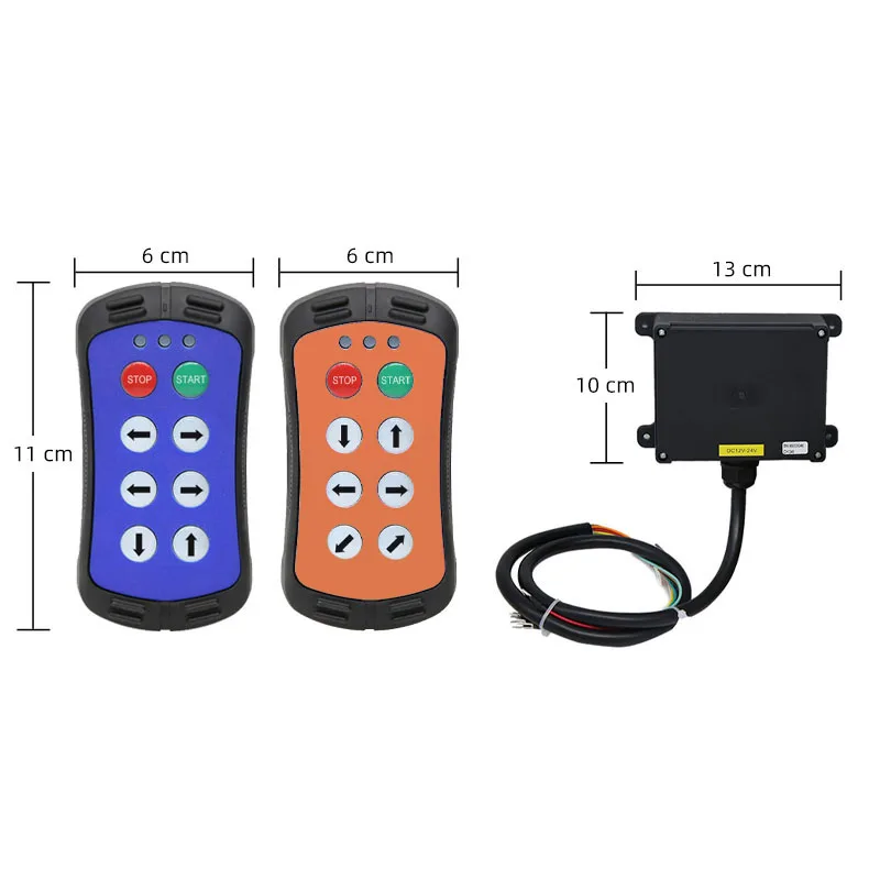 LCC 6 Buttons Single Speed Car Tailgate Control Switch Wireless Industrial Remote Control Lift Crane Control