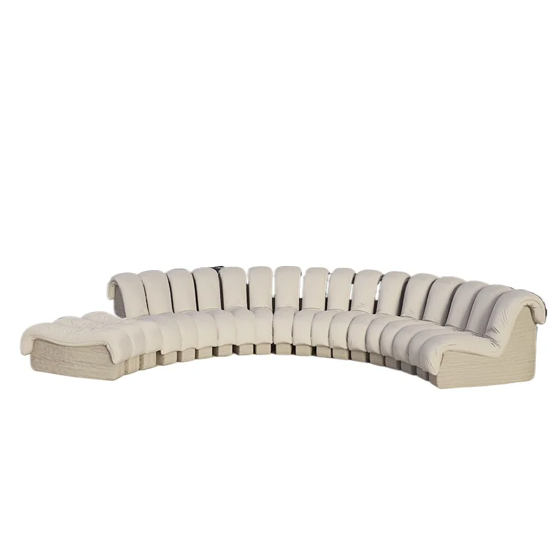 

Minimalist snake sofa creative leather special-shaped sofa villa hotel module sofa