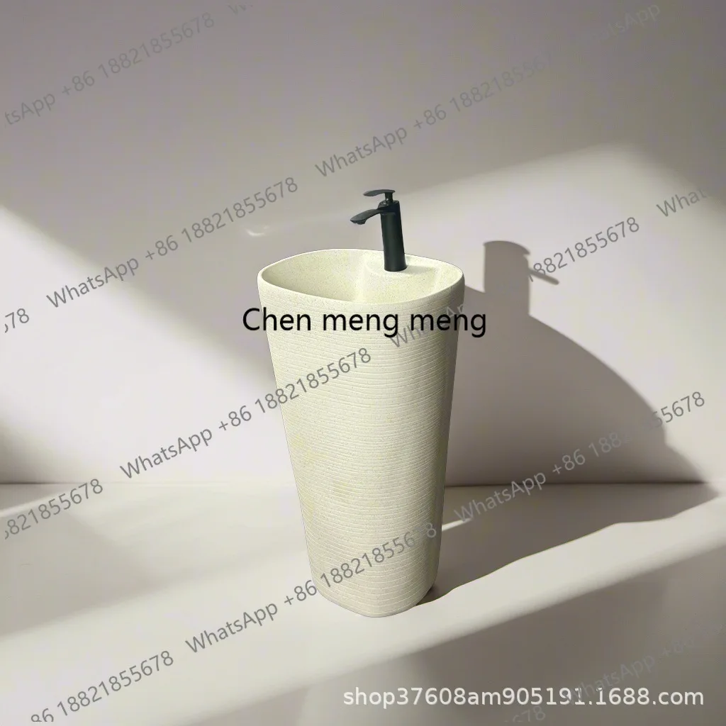 Retro Chinese outdoor wash basin courtyard column basin integrated floor garden new Chinese style