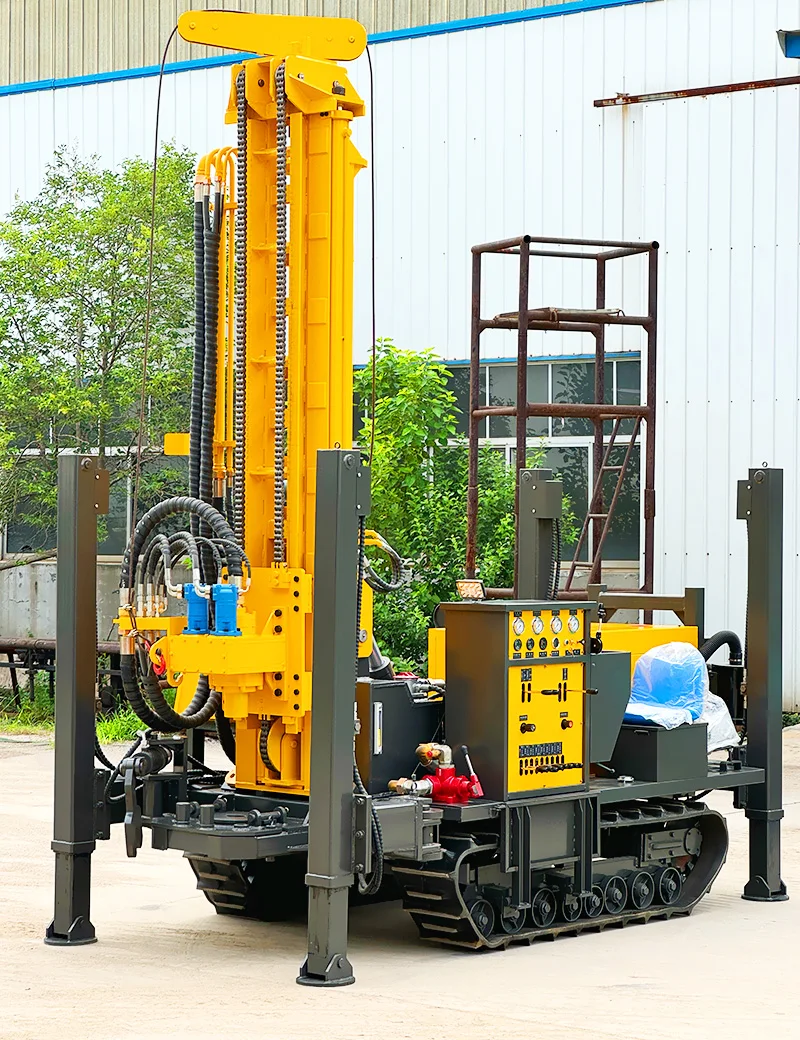 Pompa pneumatica montata su cingoli per perforazione di pozzi d'acqua DTH sotterranei profonde da 180 m alimentata a diesel approvata CE personalizzata