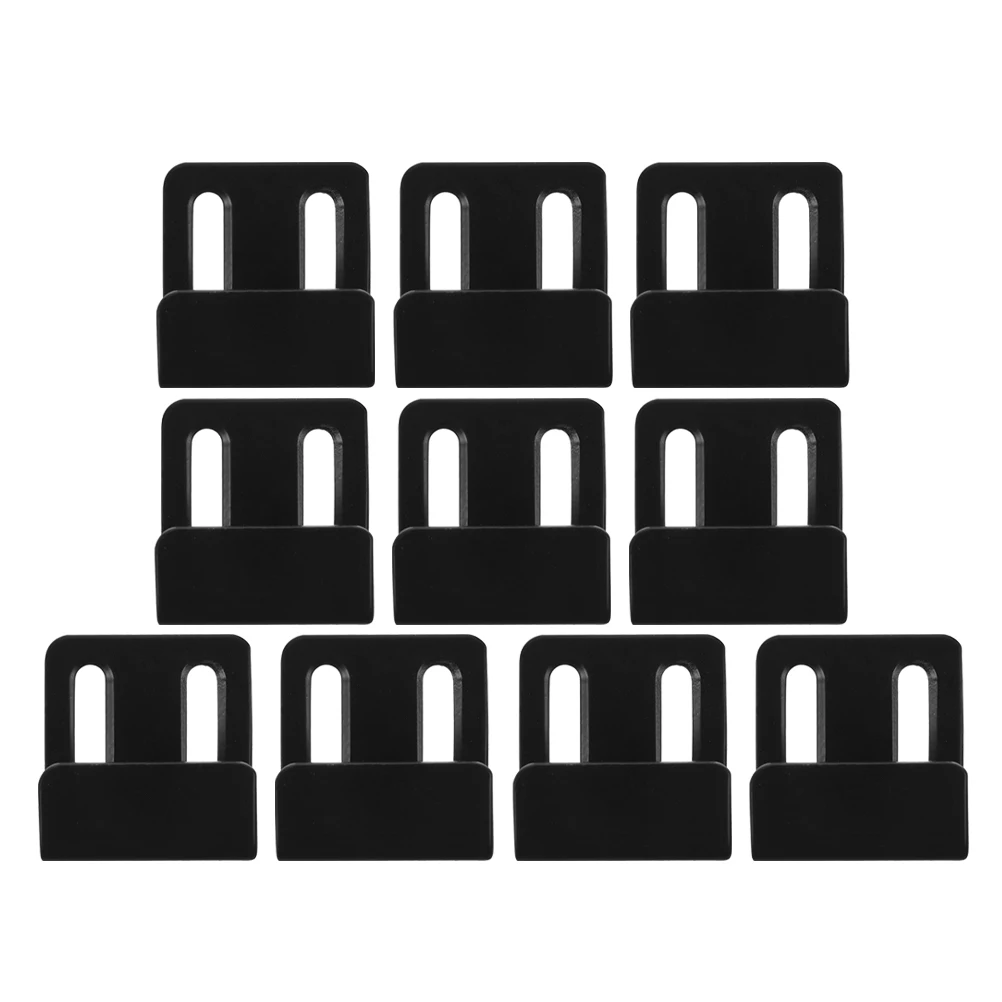 

10pcs Tile Hook Ceramic Hanger Wall Bracket Thickened Stainless Steel Black Color Adjustable Hardware Mounting