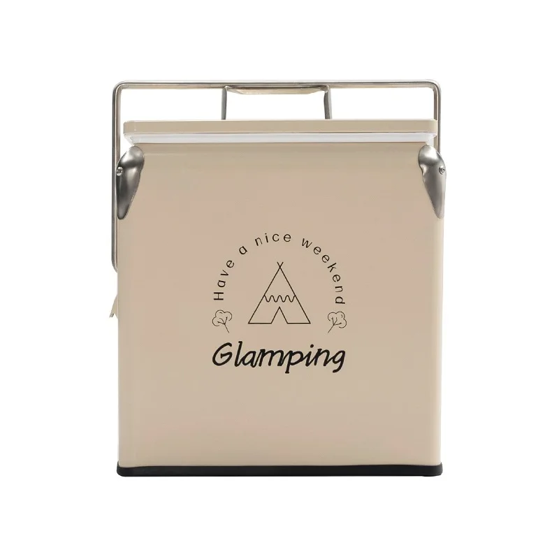 13L Rectangular Thermal Insulated Cooler Iron-foamed-layer PP Inner Liner for Steak Gift Outdoor Car-Mounted Camping Hotel Use