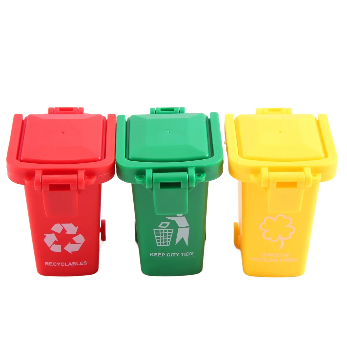 

WOTT Toy Vehicles Garbage Truck's Trash Cans, 3 Pack Toy Garbage Truck Replacement Parts, Simulated Trash Can