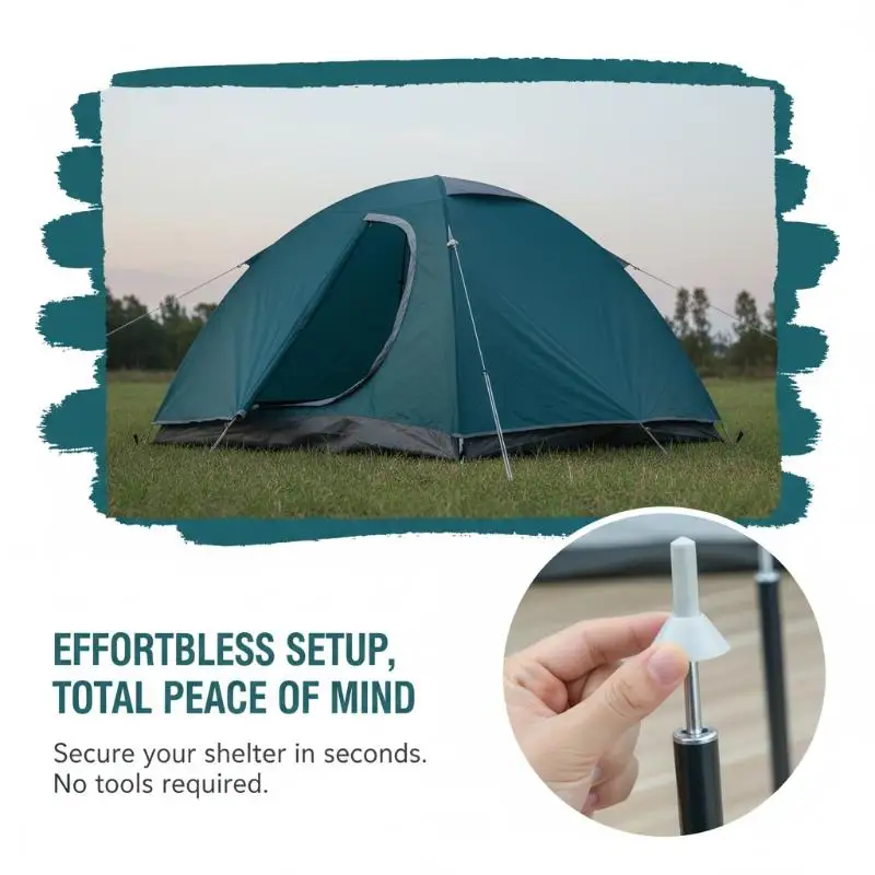 Hiking Camping Outdoor Tent Pole Cap Anti Thunder Insulating Plastic Protector