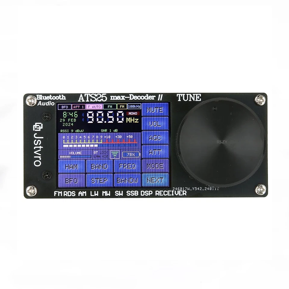 ATS25 Max Decoder II FM SW SSB Radio 2.4 Touch Screen