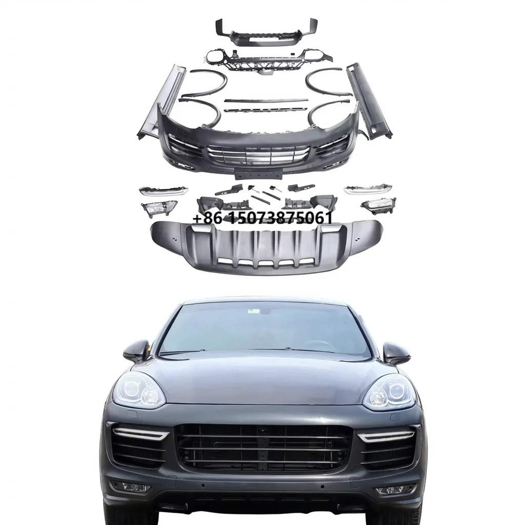 Car Bumper Kit for   958.2 Upgrade to Turbo GTS Body Kit Front Bumper Assembly Side Skirt