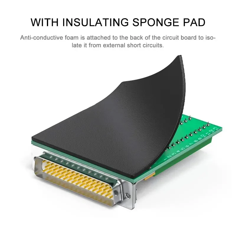 DB50 Solder-free Connector Solid Pin 3 Rows of 50 Cores Terminal Blocks Male Female Board 50 Pin Double-shielded 1-meter Cable view 4