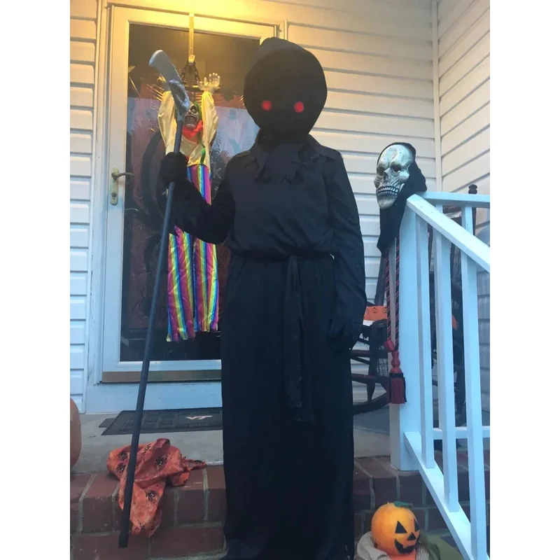 Halloween Kids Spooky Ghost Cosplay Costume Glow in The Dark Clothing Fancy Dress for Carnival Party No Sickle