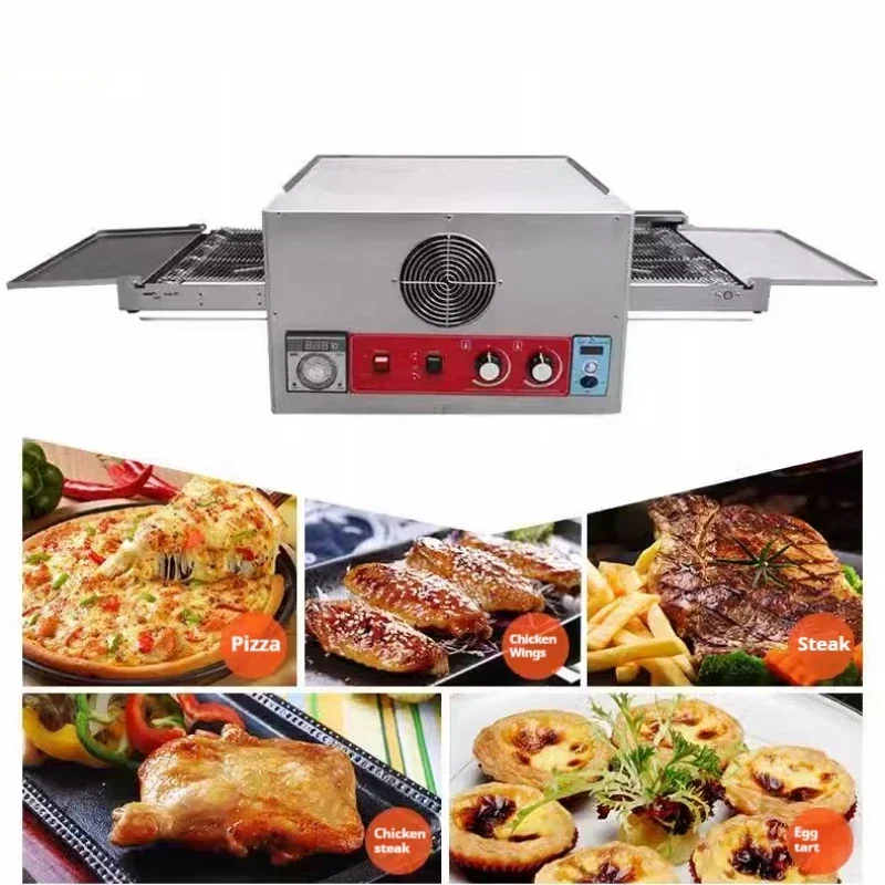 Electric Conveyor Pizza Oven Commercial 12 Inch Pizza Stove Oven Large Dispenser Cake Bread Pizza Making Machine