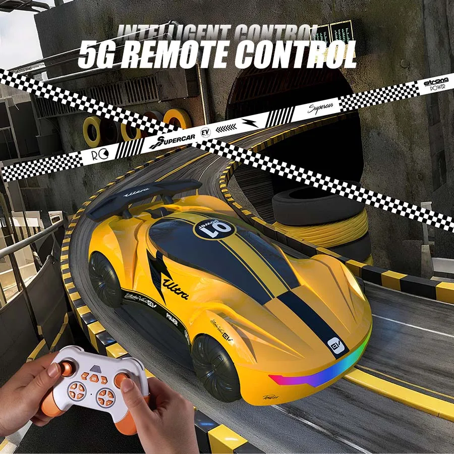 Il giocattolo telecomandato RC Meteor Supercar con luci che scorre a LED con spruzzo di fumo Modalità deriva e funzione acrobatica controllata dai gesti