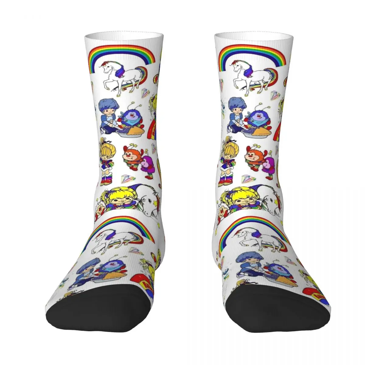 Rainbow Brite Socks Cartoon Television Funny Stockings Autumn Anti Bacterial Men's Socks Comfortable Graphic Skateboard Socks