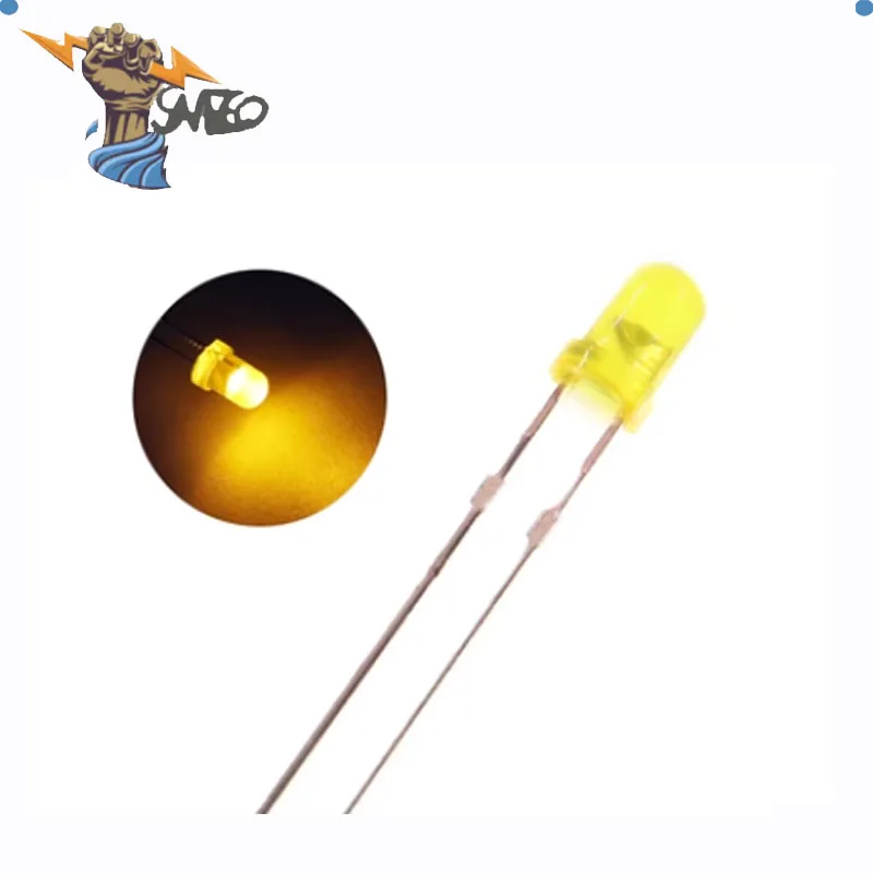 3Mm Led Diode Kit Ultra Helder Warm Wit Rood Groen Blauw Uv Paars Geel Oranje Roze Heldere Diffuse Lens F3 Emitting Assortiment