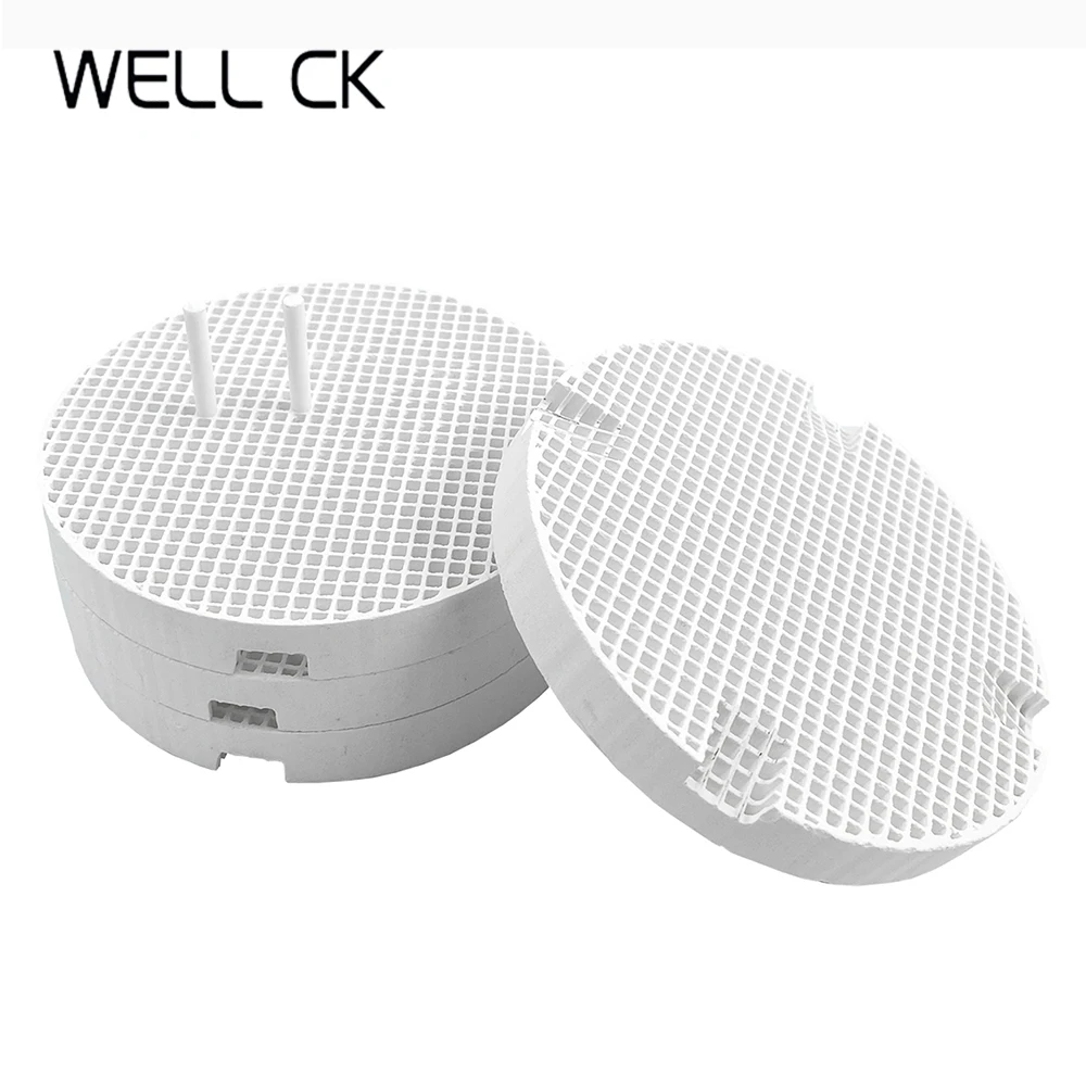 

WELL CK Dental Honeycomb Round Firing 4 Trays With 40 Zirconia Pins For Sintering Pan Rack Circle Plate Holder