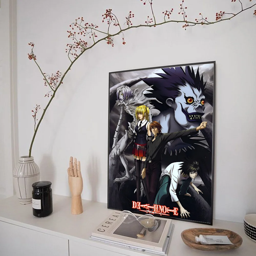 Japanese Classic Anime Death Note Character Anime Posters Sticky Decoracion Painting Wall Art White Kraft Paper Wall Decor view 3