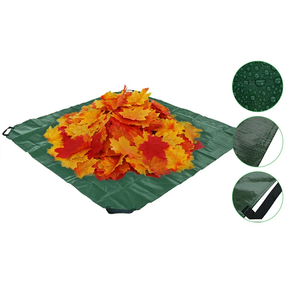 Garden Use Outdoor Activities Garden Leaf Tarp Lightweight Camping Cover Bbq Accessory Camping Tarp 4 Handles Design