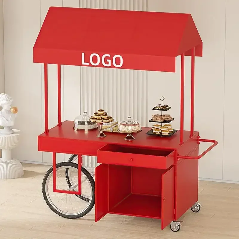 

Z189 Кованый железный уличный мобильный киоск, тележка, мобильный киоск, автомобильный стенд