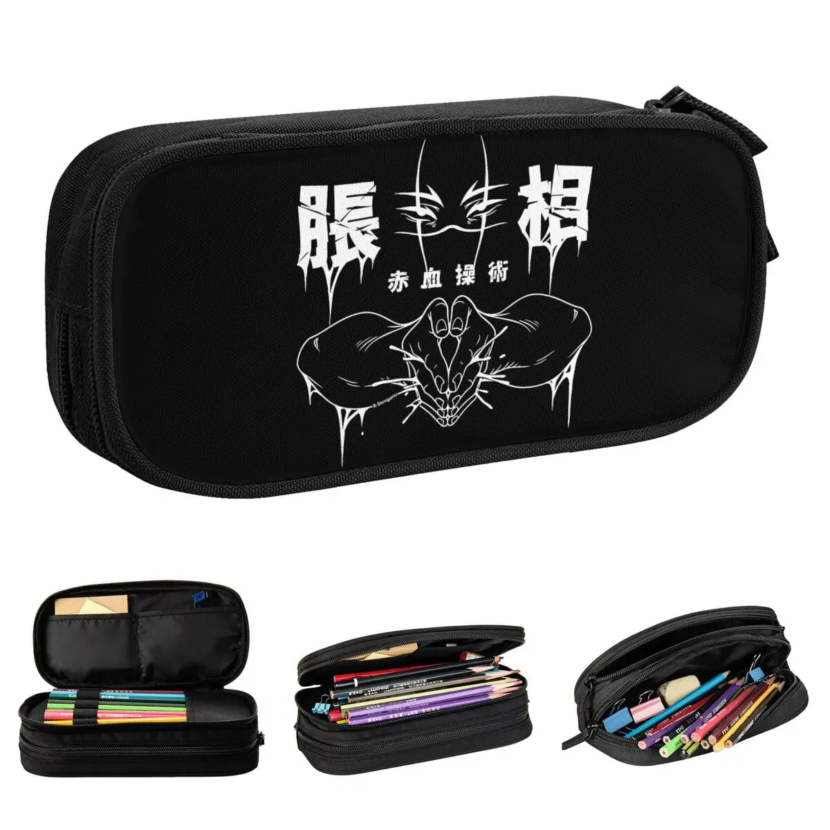 Fashion Blood Manipulation Choso JJK Anime Pencil Case Pencilcases Pen for Student Big Capacity Pencil Bags Gifts Stationery