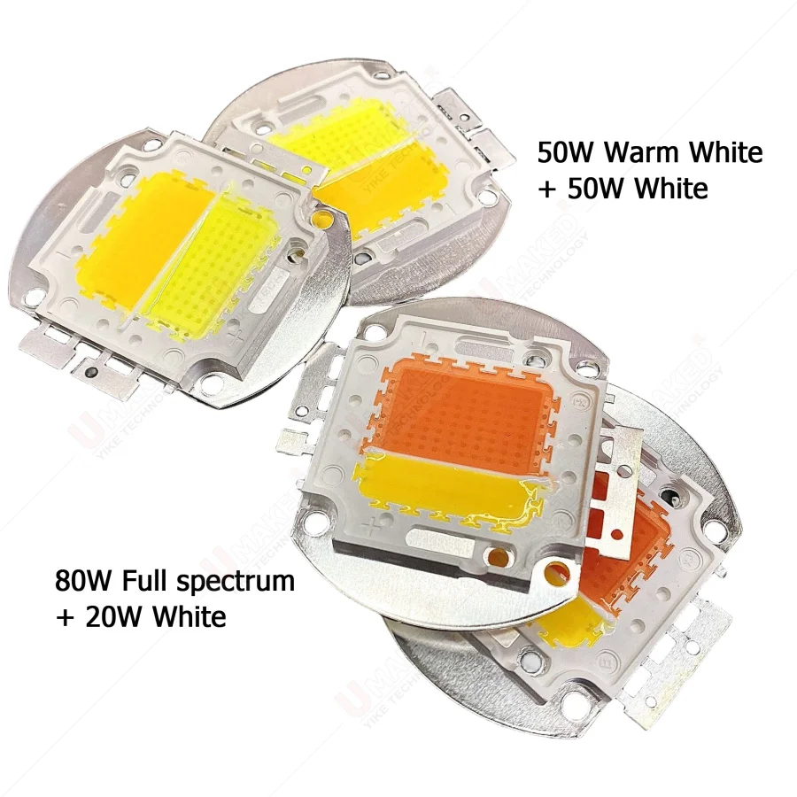 100W Mix color LED Chip Epistar SMD COB Light chips Warm white/white/Full spectrum Diode led Bulb Spotlight plant grow lamp