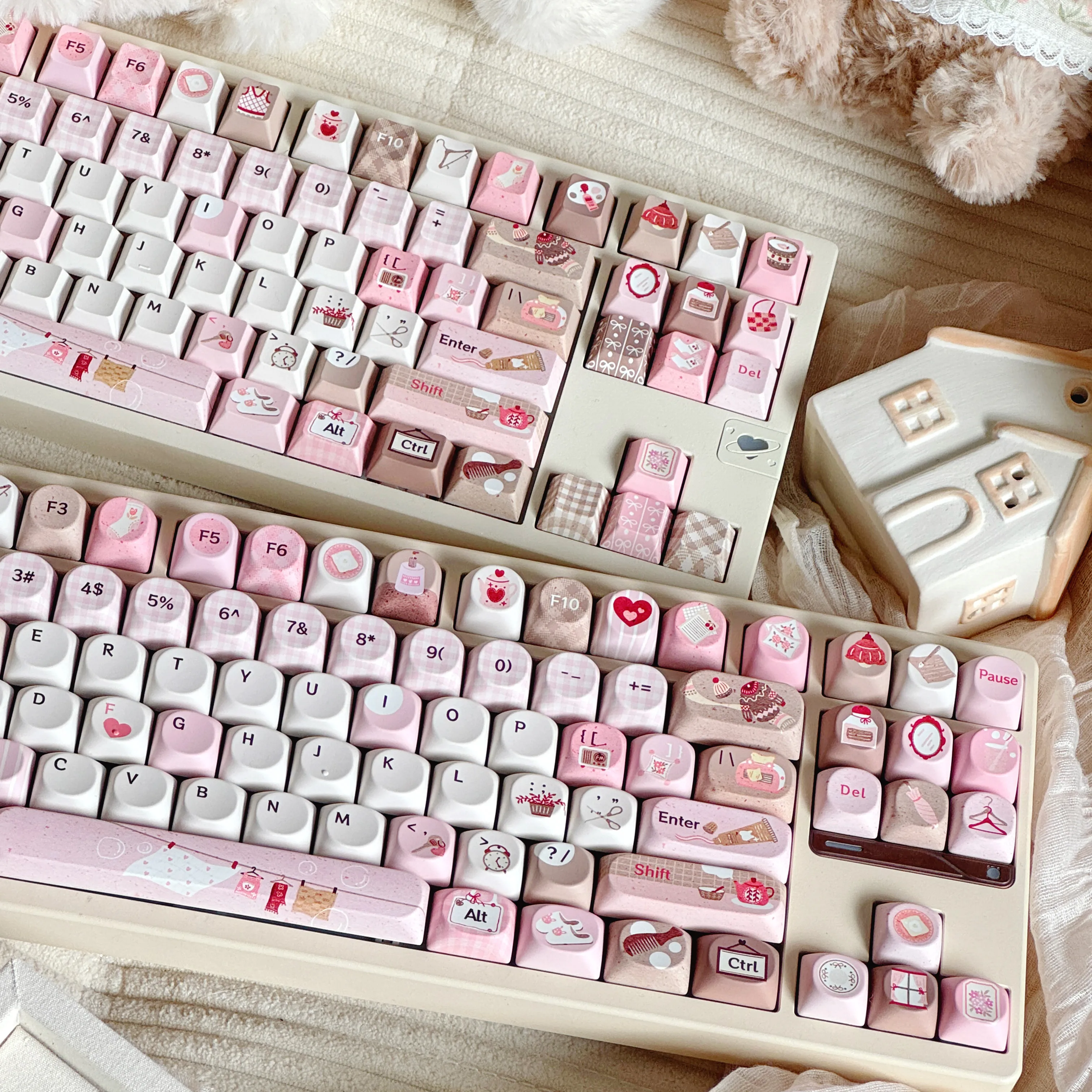 maimooo-teclas-de-colores-rosa-y-marron-diseno-adorable-perfil-soa-cherry-tematica-de-casa-acogedora-fabricadas-con-pbt-mediante-sublimacion-termica-teclas-personalizadas-para-teclado-mecanico