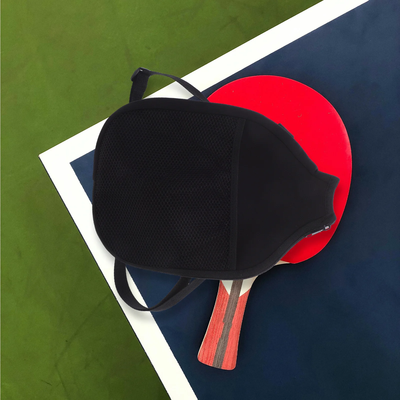 2Pcs Neoprene Pingpong Paddle Cover Waterproof Racket Protective Sleeve Portable Storage Bag Mesh Pocket for Tennis Badminton