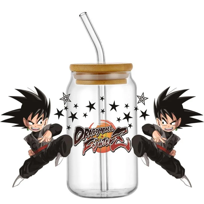 dragon ball pattern 16OZ UV DTF Cup Wrap Sticker Waterproof DIY Transfer For Libbey Glass Home decoration