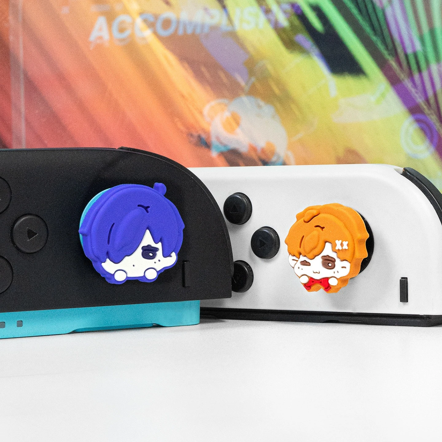 Nakładki na gałki kontrolera Nintendo Switch 2 OLED Lite Joy-Con, antypoślizgowe osłonki, akcesoria do konsoli do gier (w stylu kreskówkowym) — zdjęcie produktu 4