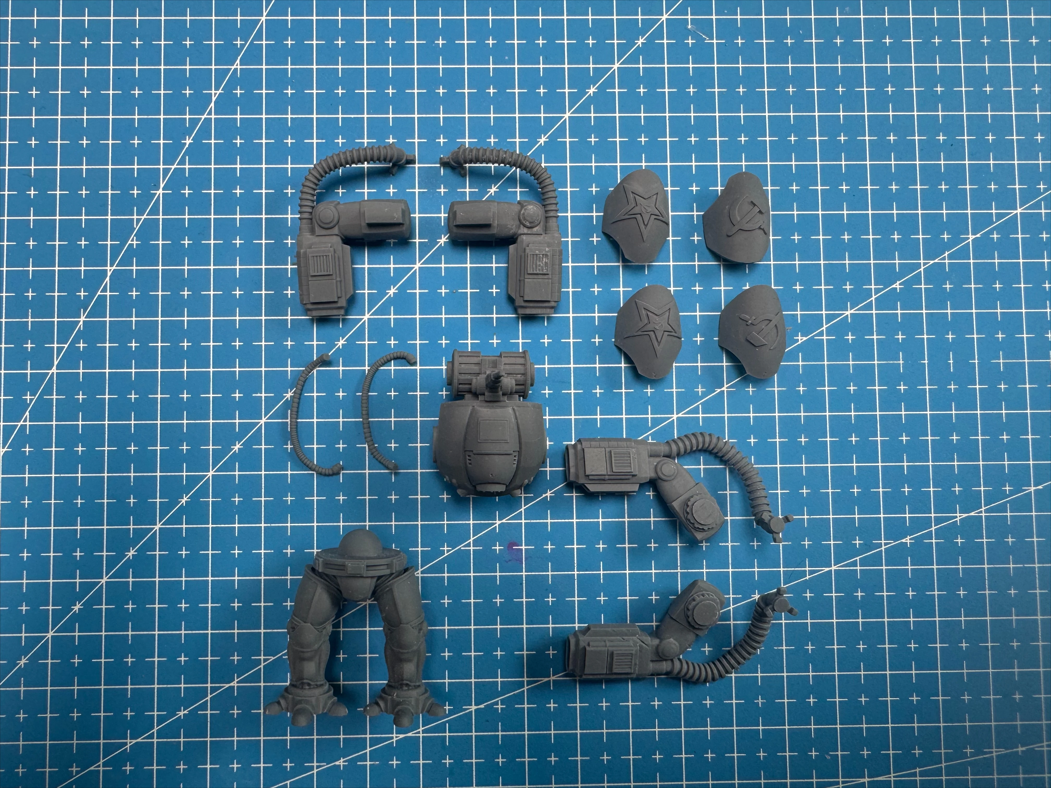 طقم تجميع نموذج من الراتنج المصبوب 1:48، GK، مشاة مغناطيسية، غير مطلية