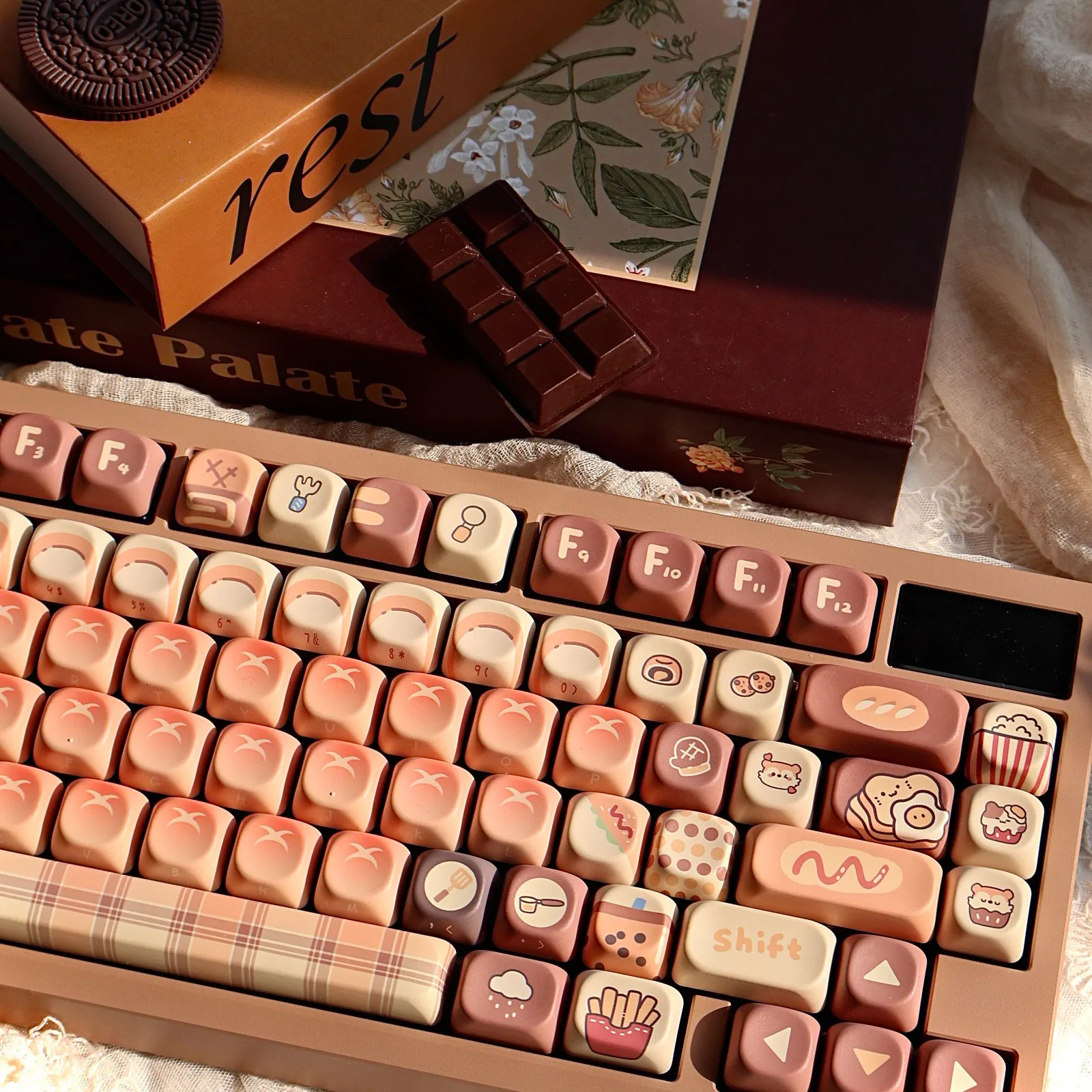 

120 Keys PBT Keycaps Theme Cute Key Cap Chreey/moa Height PBT Thermal Sublimation for 61 68 75 87 104 Mechanical Keyboard