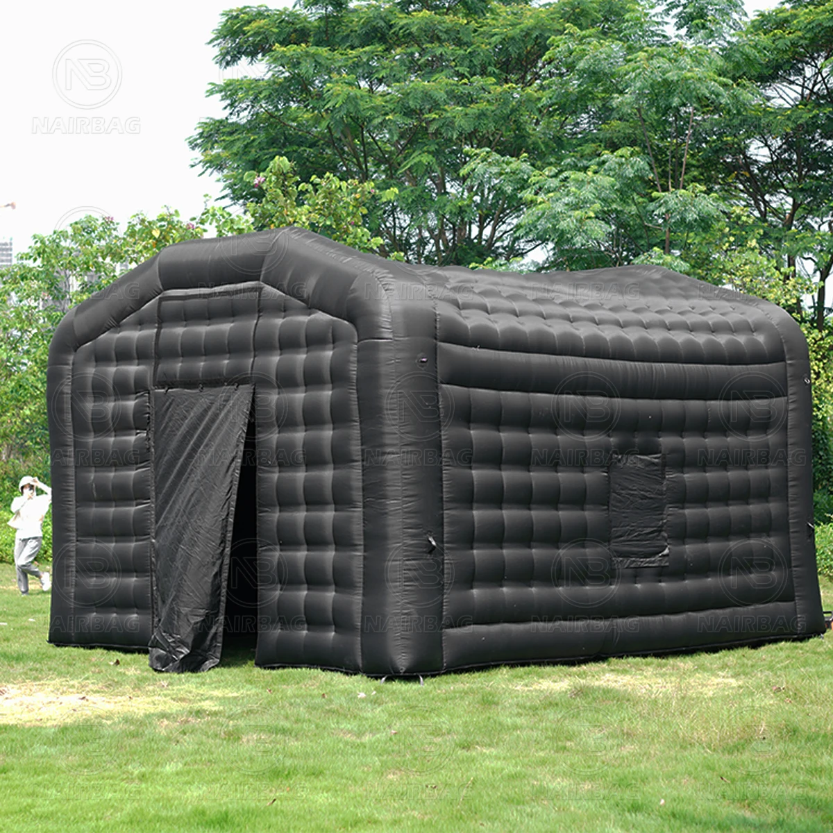 NAIRBAG tente de discothèque gonflable Portable Oxford18x16x12ft cour extérieure enfants adultes Cube tente de fête gonflable avec ventilateur