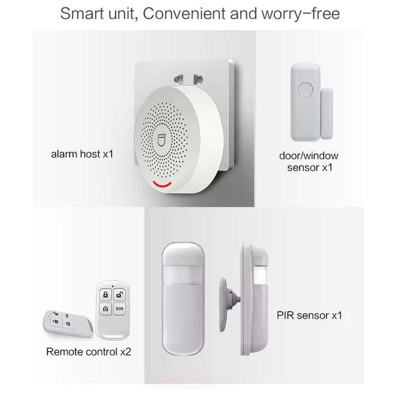 A73E-Wireless Wifi 433Mhz Home Security System Wifi Burglar Alarm System Tuya Smart Life Wireless Keyboard Works EU PLUG