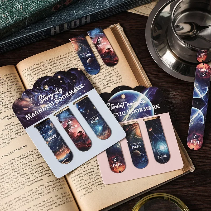 3 قطعة/الحزمة من سلسلة Galaxy الإشارات المرجعية لقراء الكتب واللوازم المدرسية والقرطاسية الإبداعية هدايا رائعة للطلاب