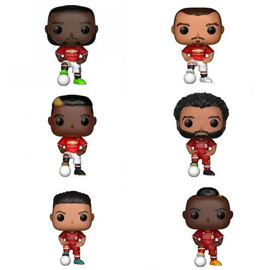 Funko Pop Football Toys Firmino Sadio Manet Mohamed Salah Pogba Action Figure Toys for Children Birthday Gift