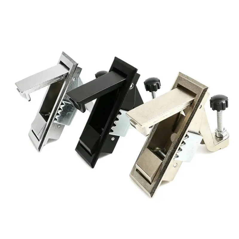 Push Button Cabinet Lock Zinc Alloy Adjustable Flat Hasp Latch Heavy Duty Locker Switch for Home Furniture Drawer