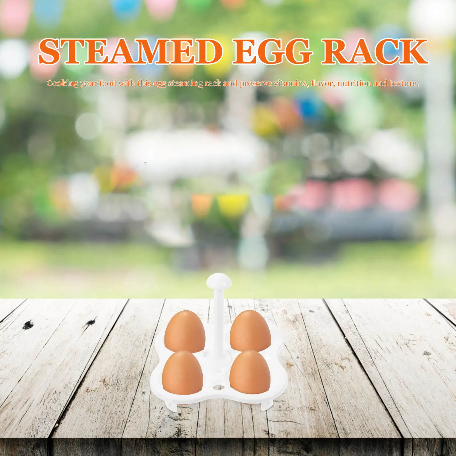 

2Pcs Egg Steaming Rack Plastic Multi-Hole Steamer Rack Kitchen Cooking Stand Heat Insulation Mat Egg Steamer