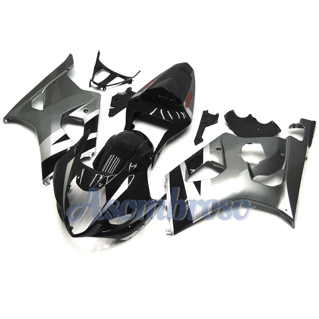 100% Fit fairings kit for Suzuki GSXR1000 2003 2004 K3 GSXR 1000 03 04 motorcycle full fairing silvery black kit
