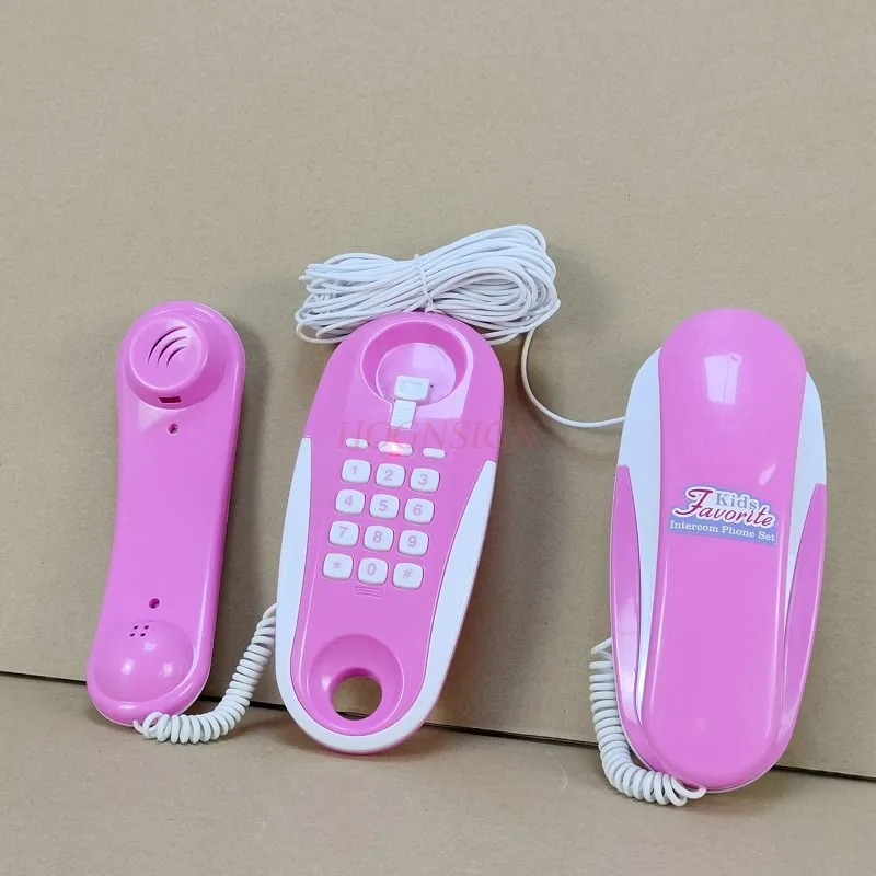 Realistic call simulation wired intercom phone for children's family toys, a gift for a pair of boys and girls